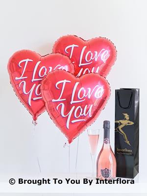 Sparkling Rosé & Love Balloons